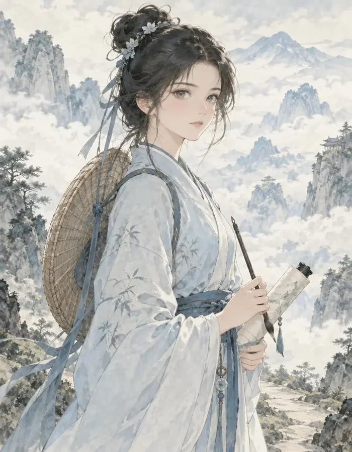 江晚角色插画 - 花魁 · 第 3 位｜糖心VLOg花魁榜