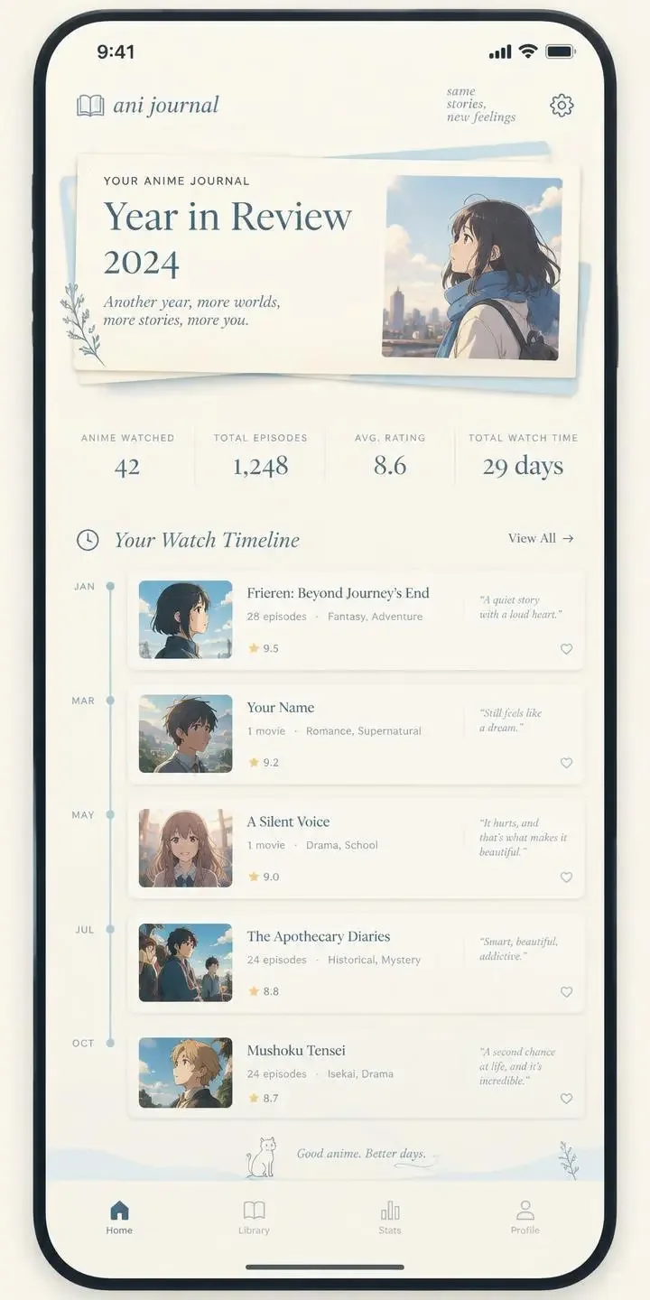 糖心VLOg APP 年度手账界面 - 把这一年的心动都装订起来