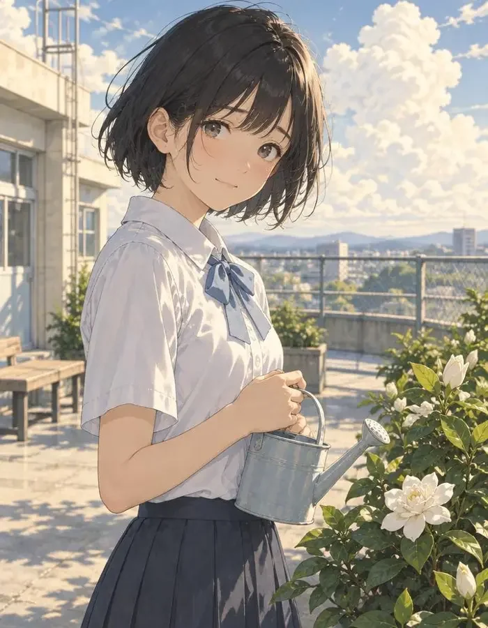 林栀夏角色插画 - 花魁 · 第 5 位｜糖心VLOg花魁榜